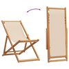 vidaXL Chaises de plage pliantes lot de 2 beige tissu et bois massif