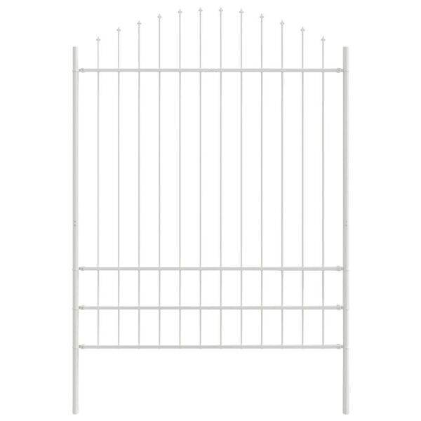 vidaXL Cl&ocirc;ture de jardin Blanc 170 x 225 cm Acier enduit de poudre