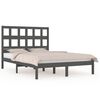 vidaXL Cadre de lit sans matelas gris 160x200 cm bois de pin massif