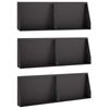 vidaXL Mur de sout&egrave;nement 6 pc 60 x 12 x 30 cm Acier Noir