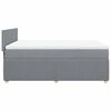 vidaXL Sommier &agrave; lattes de lit avec matelas Gris clair 160x200cm Tissu