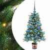 vidaXL Sapin de Noël avec 150 LED avec support Vert 90 cm PE
