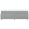 vidaXL Sommier &agrave; lattes de lit avec matelas gris clair 80x200 cm tissu