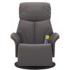 vidaXL Fauteuil inclinable de massage repose-pieds gris similicuir