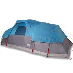 vidaXL Tente &agrave; d&ocirc;me 11 personnes bleu imperm&eacute;able