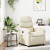 vidaXL Fauteuil de massage inclinable cr&egrave;me similicuir