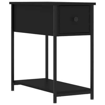 vidaXL Table de chevet noir 30x60x60 cm Bois d’ingénierie
