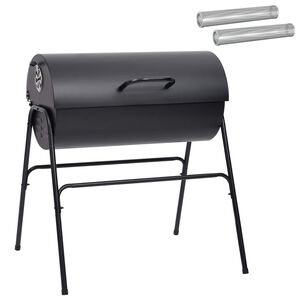 vidaXL Grill ext&eacute;rieur 3 pc 80 x 73 x 90 cm m&eacute;tal Noir