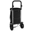 vidaXL Trolley de shopping Noir 36.5 x 46.5 x 100.5 cm Tissu Oxford