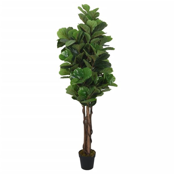 vidaXL Ficus lyrata artificiel 232 feuilles 180 cm vert