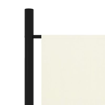 vidaXL Cloison de séparation 4 panneaux Blanc crème 200x180 cm