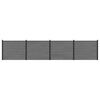 vidaXL Panneau de cl&ocirc;ture 4 pcs WPC et Aluminium Gris
