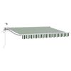 vidaXL Auvent r&eacute;tractable &eacute;lectrique Vert et blanc 3 x 2,5 m