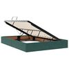 vidaXL Lit de Rangement avec matelas Vert foncé 140 x 200 cm Velours