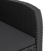 vidaXL Salon de jardin 7 pcs avec coussins résine tressée noir