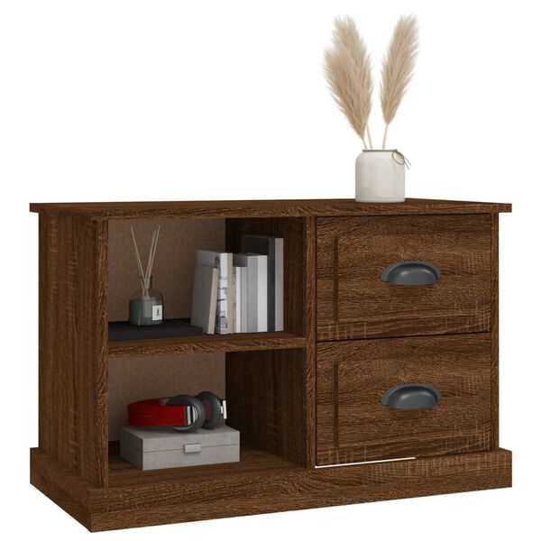 vidaXL Meuble TV ch&ecirc;ne marron 73x35,5x47,5 cm bois d'ing&eacute;nierie