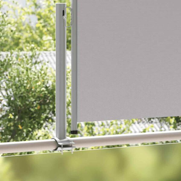 vidaXL Auvent lat&eacute;ral r&eacute;tractable de patio 120 x 300 cm Gris