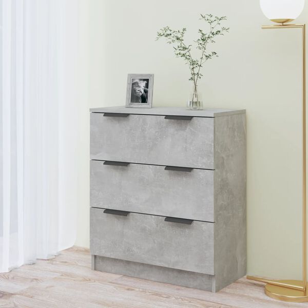 vidaXL Buffet Gris b&eacute;ton 60x30x70 cm Bois d'ing&eacute;nierie
