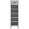 vidaXL Armoire &agrave; chaussures gris b&eacute;ton 30x35x105 cm bois d'ing&eacute;nierie