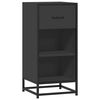 vidaXL Buffet noir 35,5x35x76 cm bois d'ing&eacute;nierie et m&eacute;tal