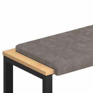 vidaXL Coussin de banc Simili cuir Gris Profondeur 35 cm