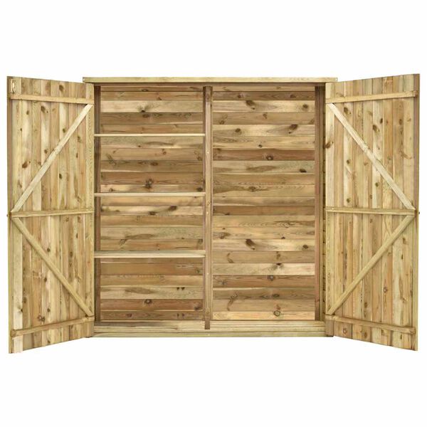 vidaXL Abri &agrave; outils de jardin 163x50x171 cm Pin&egrave;de impr&eacute;gn&eacute;e