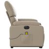 vidaXL Fauteuil inclinable de massage &eacute;lectrique cappuccino similicuir