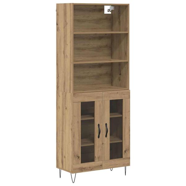 vidaXL Haut Armoire 2 pcs Ch&ecirc;ne artisanal Bois d'ing&eacute;nierie