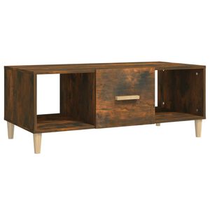 vidaXL Table basse ch&ecirc;ne fum&eacute; 102x50x40 cm bois d'ing&eacute;nierie