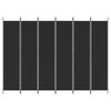 vidaXL Cloison de s&eacute;paration 6 panneaux Noir 300x220 cm Tissu