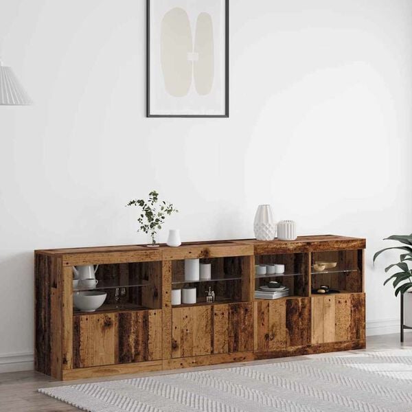 vidaXL Buffet Bois ancien 202 x 37 x 67 cm Bois d'ingénierie