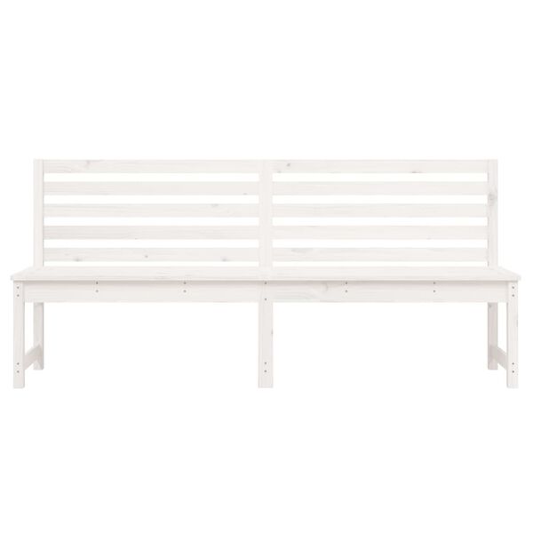 vidaXL Banc de jardin blanc 201,5 cm bois massif de pin