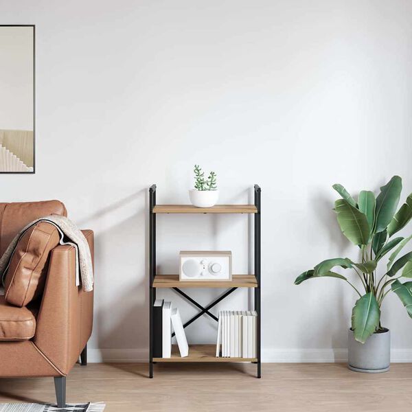 vidaXL &Eacute;tag&egrave;re Ch&ecirc;ne artisanal 56 x 34 x 96 cm Bois d'ing&eacute;nierie