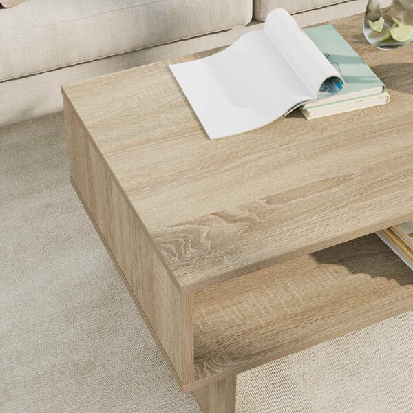 vidaXL Table basse Ch&ecirc;ne Sonoma 80 x 46 x 35 cm Bois d'ing&eacute;nierie