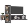 vidaXL Ensemble de meubles TV 5 pcs Gris Bois d&rsquo;ing&eacute;nierie