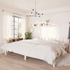 vidaXL Cadre de lit sans matelas blanc bois massif