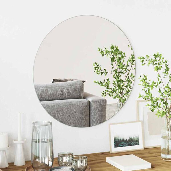 vidaXL Miroir mural Rond &Oslash; 60 cm verre tremp&eacute;