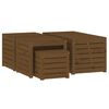 vidaXL Ensemble de boîtes de jardin 4 pcs marron miel bois pin massif