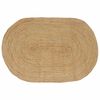 vidaXL Tapis de surface ovale Naturel 122 x 183 cm Jute