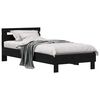 vidaXL Cadre de lit Ch&ecirc;ne noir 98,5 x 200 cm Bois d'ing&eacute;nierie