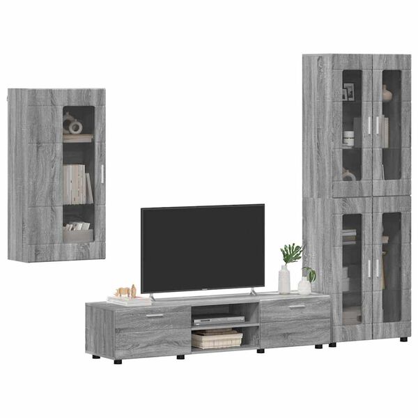 vidaXL Ensemble meuble TV FLORIN Gris Sonoma Bois d'ing&eacute;nierie