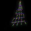 vidaXL Arbre de Noël LED avec piquets au sol Multicolore 180 cm Métal