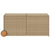 vidaXL Bo&icirc;te de rangement de jardin et roues m&eacute;lange beige 283L rotin