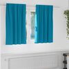 vidaXL Rideaux occultants avec anneaux 2 pcs Turquoise 140 x 140 cm