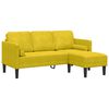vidaXL Ensemble de Canap&eacute;s avec coussin 2 pcs Jaune Polyester