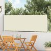 vidaXL Auvent lat&eacute;ral r&eacute;tractable de patio 100x500 cm Cr&egrave;me