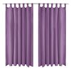 vidaXL Rideau occultant avec boucles 2 pcs 140 x 225 cm Lilas