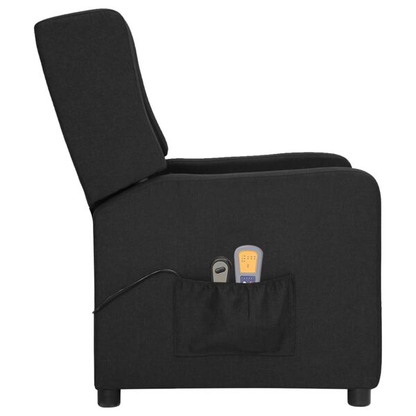 vidaXL Fauteuil électrique de massage Noir Tissu