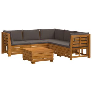 vidaXL Ensemble de canap&eacute;s d'ext&eacute;rieur avec coussin 6 Pi&egrave;ce Marron