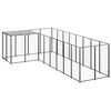 vidaXL Chenil Noir 6,05 m&sup2; Acier